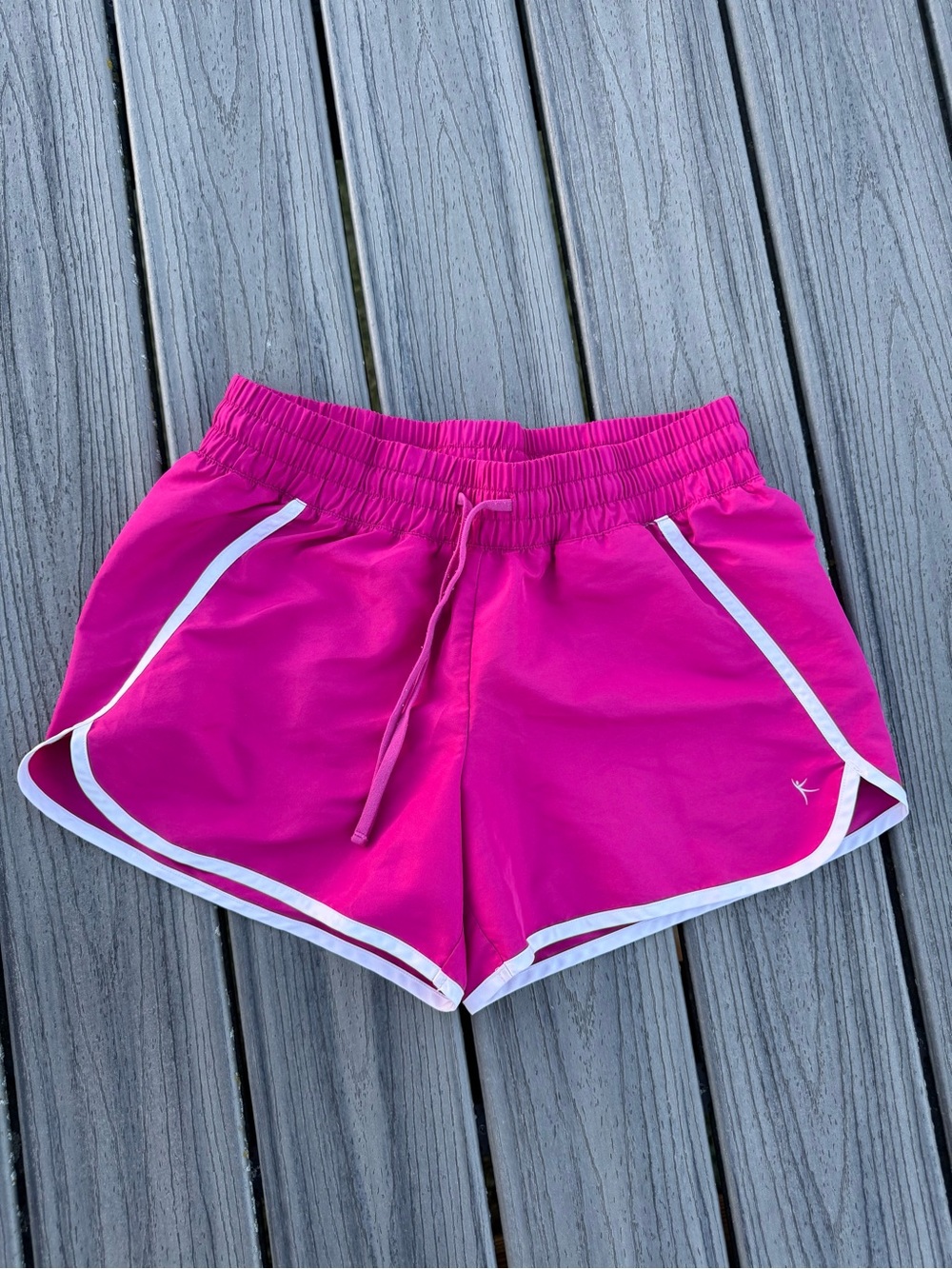 Danskin Hot Pink Athletic Shorts with White Trim